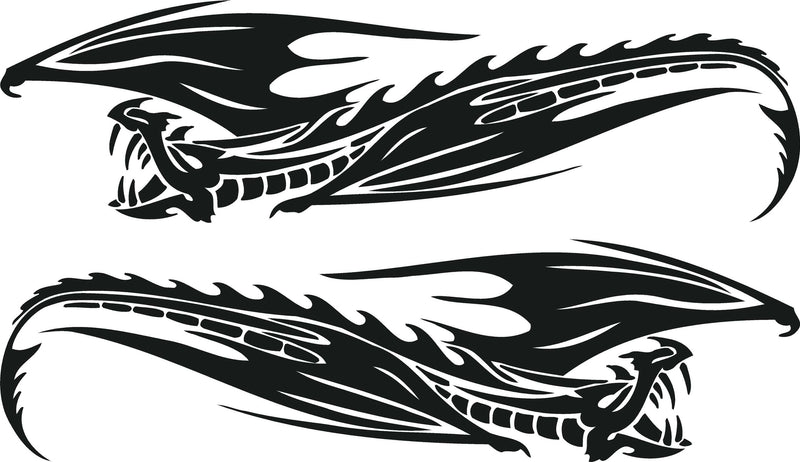 winged dragon vinyl vehicle decals kit
